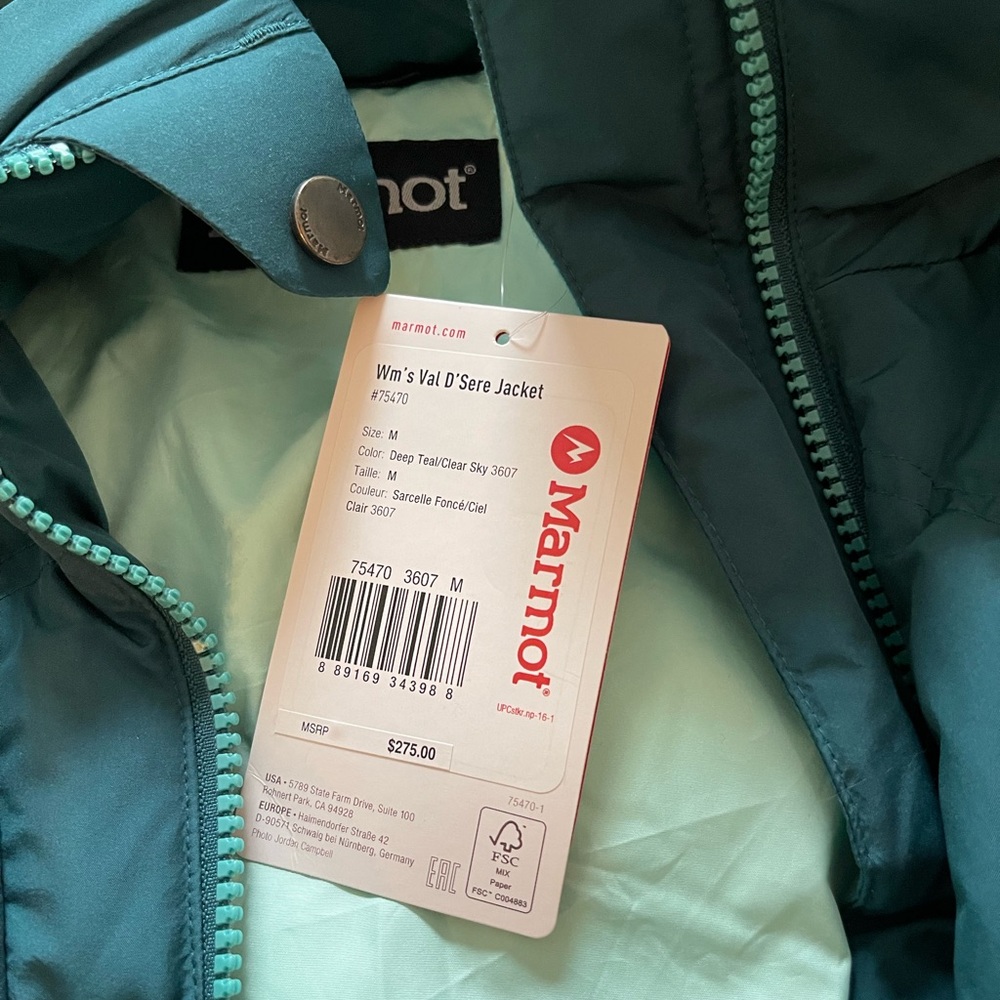 - Women’s Marmot Ski Jacket New with tags